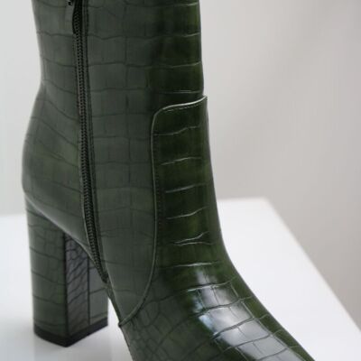 GREEN heeled ankle boots - Ref 1426-23 - PACK