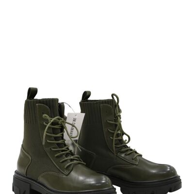 Bottines à lacet VERT - Ref 20-58 - PACK 3