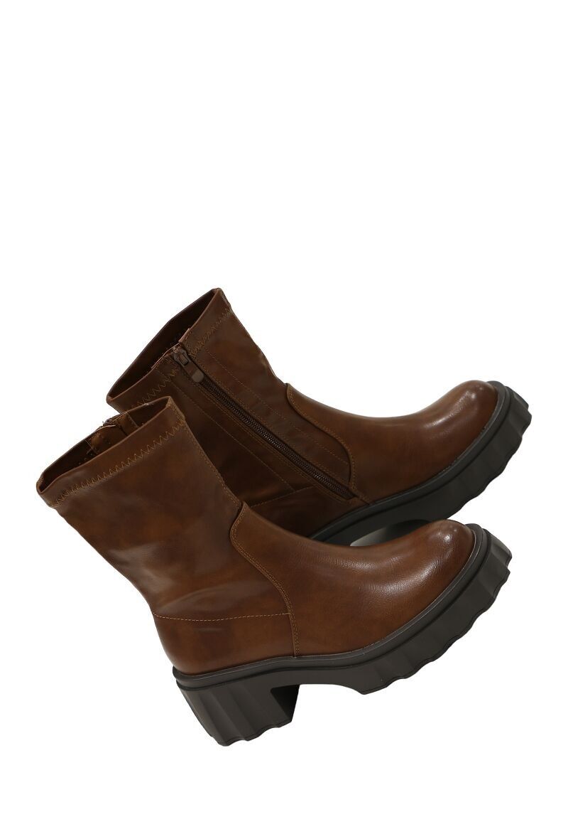 CAMEL heeled ankle boots - Ref 22-0158 - PACK 2