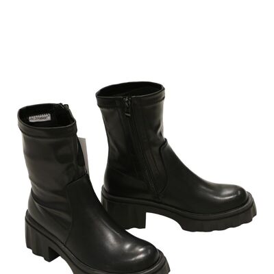 BLACK heeled ankle boots - Ref 22-0158 - PACK 3