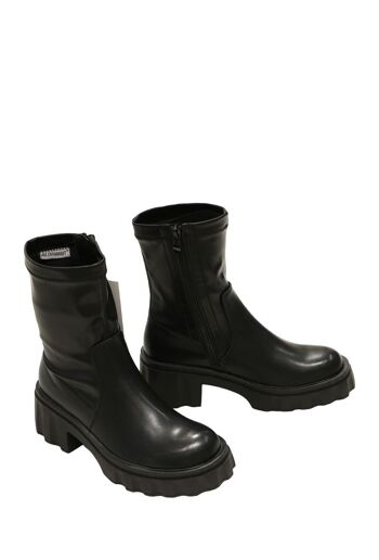 Bottines à talon NOIR - Ref 22-0158 - PACK 4 1