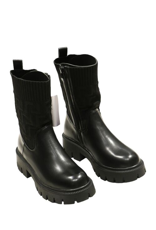 Bottines à talon carré NOIR - Ref 22-0262 - PACK 1