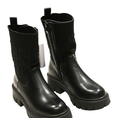 SCHWARZE Stiefeletten mit quadratischem Absatz – Ref. 22-0262 – PACK 1