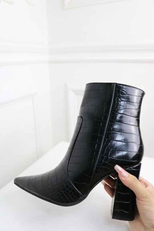 Bottines à talon NOIR - Ref 490-23 - PACK