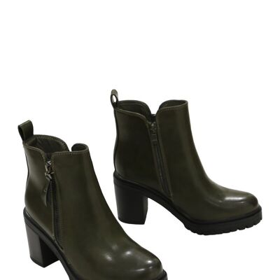 Botines con tacón de 9 cm VERDE - Ref 5000-1 - PACK 4