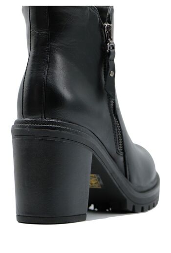 Bottines à talon 9 cm NOIR - Ref 5000-1 - PACK 5 4