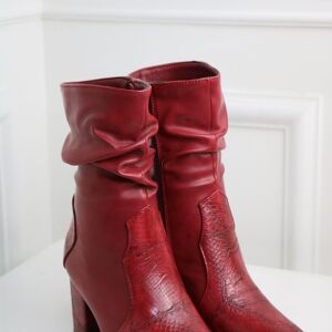 Bottines à talon ROUGE - Ref 5050-1 - PACK