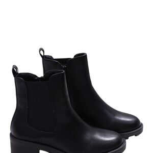 Bottines à talon carré NOIR - Ref 66003-44 - PACK