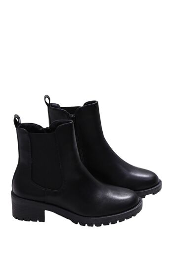 Bottines à talon carré NOIR - Ref 66003-44 - PACK 1