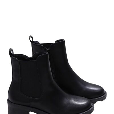 BLACK square heel ankle boots - Ref 66003-44 - PACK