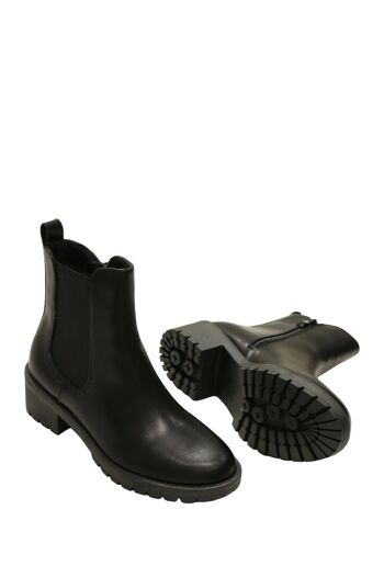 Bottines à talon carré NOIR - Ref 66003-44 - PACK 2