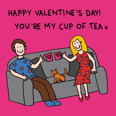 Ma tasse de thé - Carte de Saint Valentin