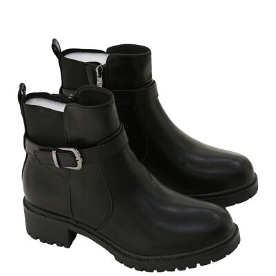 BLACK ankle boots - Ref 8561-2 - PACK 2