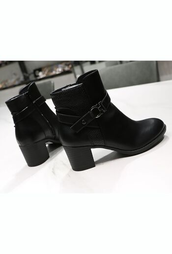 Bottines à talon NOIR - Ref 950-31 - PACK 3 2