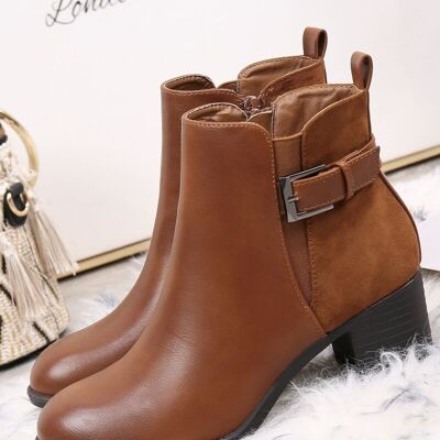 CAMEL heeled ankle boots - Ref 950-37 - PACK 1
