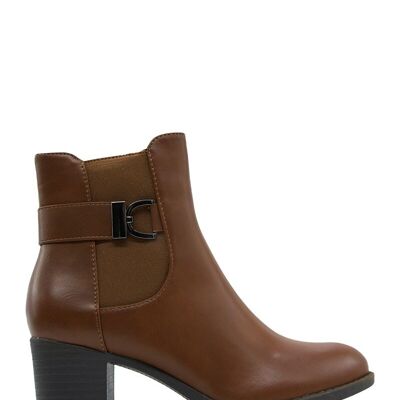 CAMEL heeled ankle boots - Ref 950-72 - PACK 1