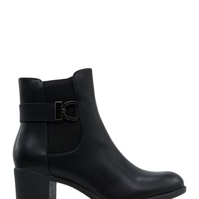 BLACK heeled ankle boots - Ref 950-72 - PACK 2