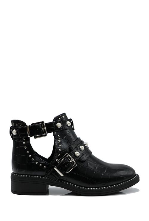 Bottines à perles NOIR - Ref S5600 - PACK