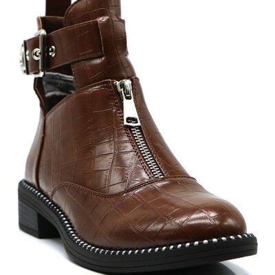 CAMEL zip ankle boots - Ref S5988 - PACK