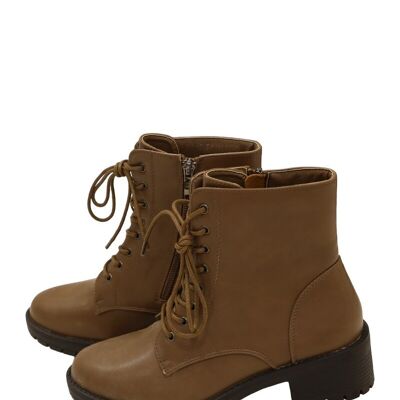 TAUPE lace-up ankle boots - Ref 66003-48 - PACK 7