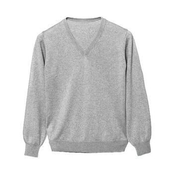 Pull col V pour homme 100 % pur cachemire 4