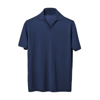 Polo Homme Manches Courtes Pure Laine Mérinos Extrafine 20