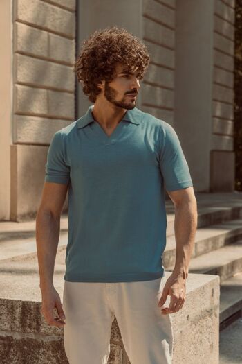 Polo Homme Manches Courtes Pure Laine Mérinos Extrafine 25