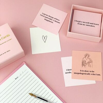 Cartes d'affirmation de l'amour de soi - 30 cartes pour pratiquer l'amour de soi et se sentir confiant