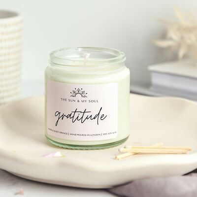 Gratitude - Bougie de soja parfumée à l’orange douce ambrée