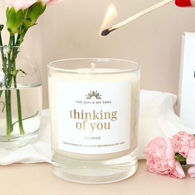 Thinking of You - Jasmine Scented Soy Candle in Gift Box