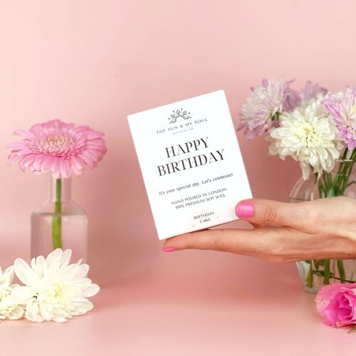 Happy Birthday Candle Gift⎜Birthday Cake Scent, Soy Wax