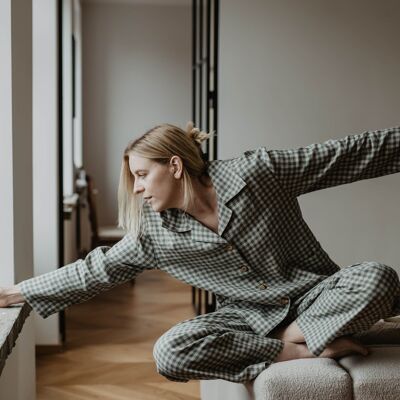 Conjunto de pijama de lino para mujer PRAURIMĖ