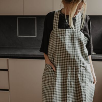 Linen pinafore apron DIRVOLIRA