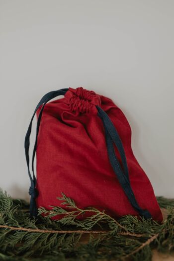 Sac de Noël en lin 9