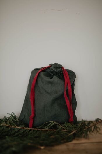 Sac de Noël en lin 13