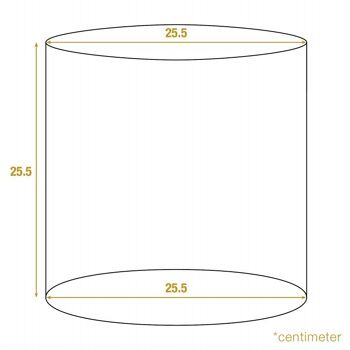Abat-jour cylindre 25,5 cm d 3