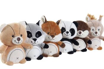 PELUCHE POLYESTER 10X7X14 14CM ANIMAUX 6 ASSORTIMENT PE179833 2