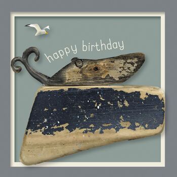 CARTE D'ANNIVERSAIRE BALEINE