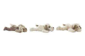 CHIEN PELUCHE POLYESTER 60X65X20 3 ASSORTIMENTS. PE192311 1