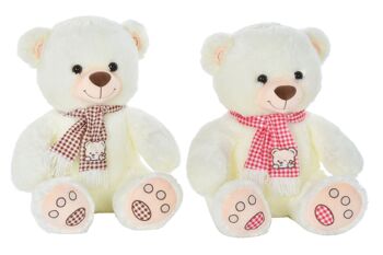 TEDDY POLYESTER 20X20X50 ECHARPE OURS 2 ASSORTIMENTS. PE196959 1