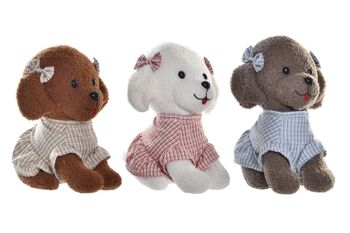 PELUCHE POLYESTER 30X30X30 CANICHE 3 ASSORTIS. PE197387 1