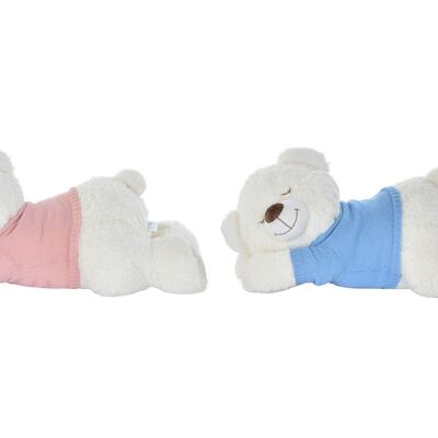 PELUCHE POLYESTER 70X30X30 OURS COUCHÉ 2 ASSORTIMENTS. PE197390