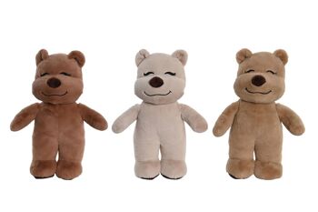 PELUCHE POLYESTER 15X15X30 OURS 3 ASSORTIS. PE205613 1
