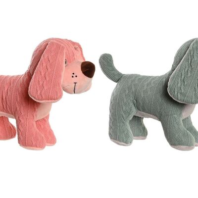 CHIEN PELUCHE POLYESTER 20X20X25 2 ASSORTIMENTS. PE205614
