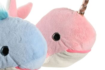 PELUCHE POLYESTER 20X20X28 BALEINE DU NARVAL 2 ASSORTIS. PE205616 2