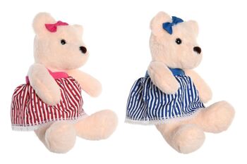 PELUCHE POLYESTER 13X13X30 OURS 2 ASSORTIS. PE205903 1