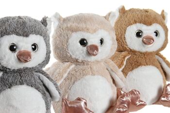 PELUCHE POLYESTER 15X15X23 CHOUETTE 3 ASSORTIMENTS. PE206129 2
