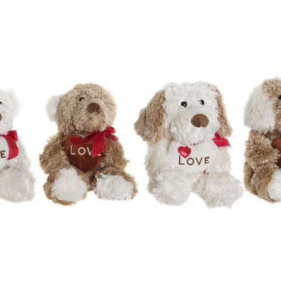 PELUCHE POLYESTER 20X20X25 COEUR ANIMAL 4 ASSORTIMENTS. PE206133