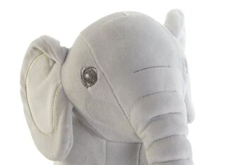 PELUCHE POLYESTER 18X20X25 ELEPHANT GRIS CLAIR PE207452 3