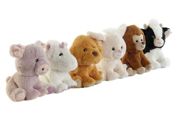 PELUCHE POLYESTER 10X7X20 ANIMAUX 6 ASSORTIMENTS. PE207454 2